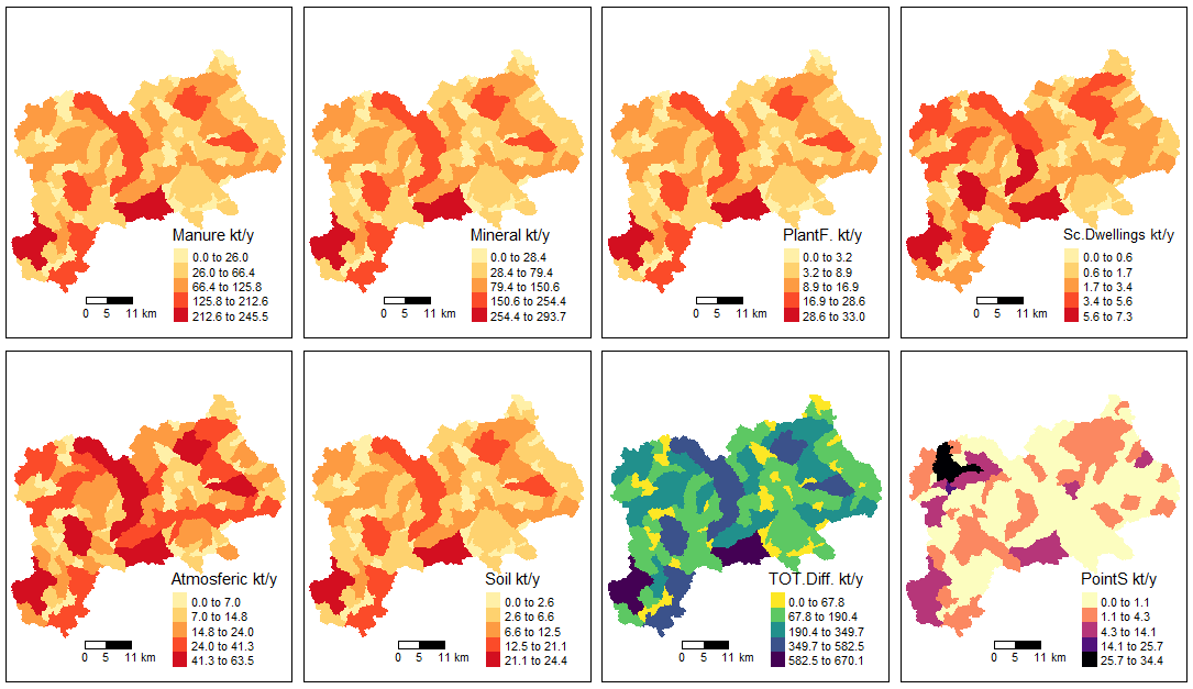 Input map by source type 1 for TN scenario